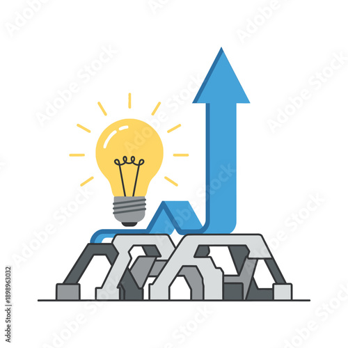 Wallpaper Mural Bright Idea Leading to Business Growth and Success. Torontodigital.ca