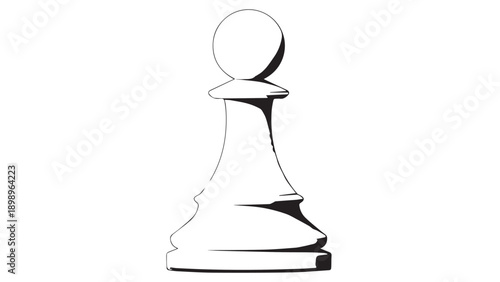 Minimalist line drawing of a bishop chess piece silhouette.