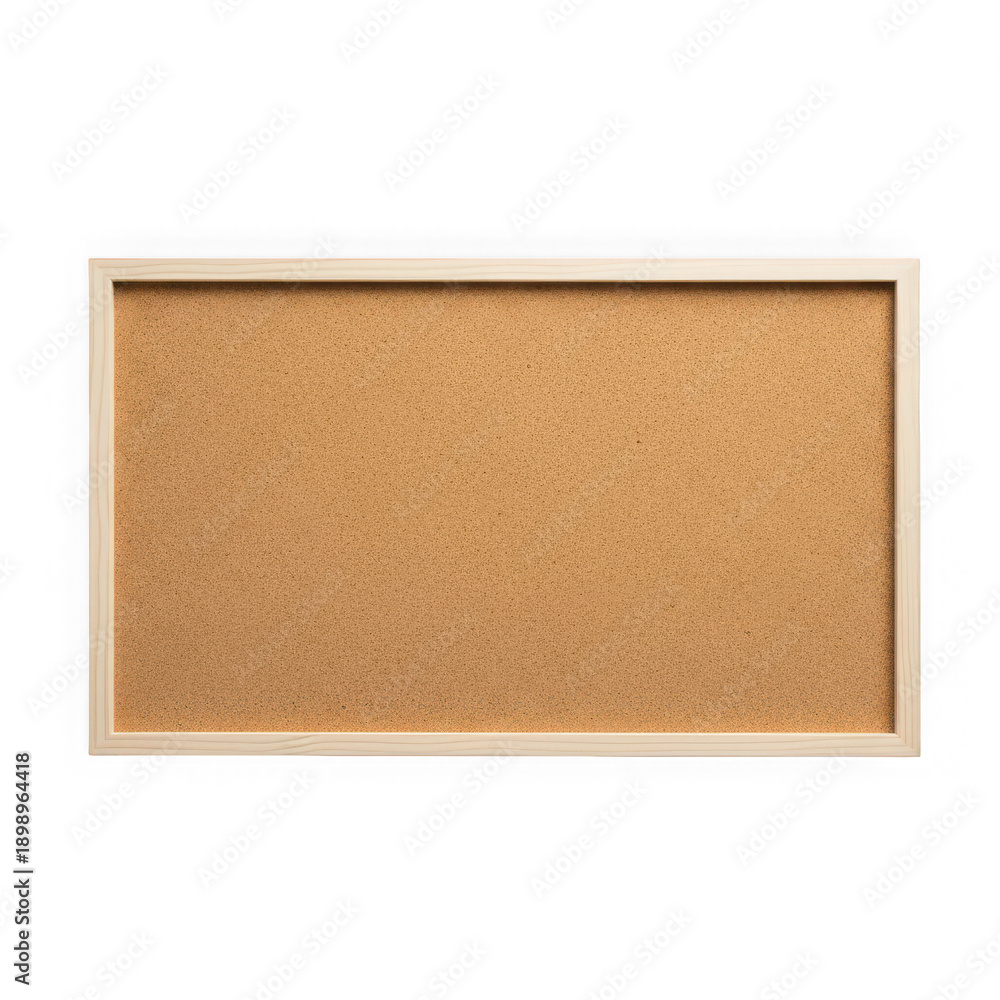 Fototapeta premium Cork board surface isolated on a transparent background
