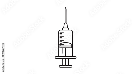 Medical syringe with needle and plunger ready for injection in a clinical setting.