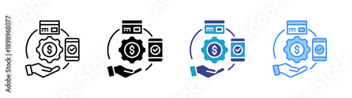 Payment Services  icon set multiple style collection