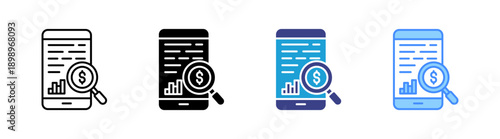 Audit icon set multiple style collection