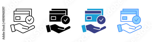 Card Payment  icon set multiple style collection
