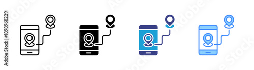 Location  icon set multiple style collection