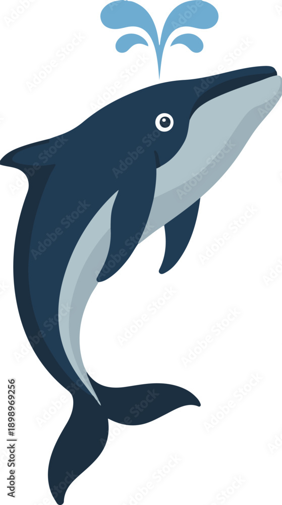 Fototapeta premium vector illustration of a dolphin
