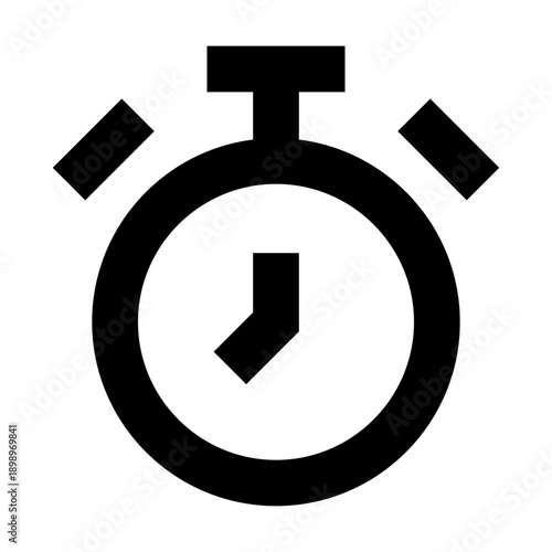 Outline stopwatch timer icon for speed, timing, and performance.