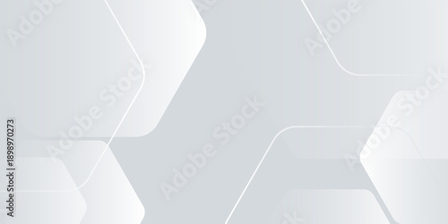 White background abstract art vector illustration with hexagon shape