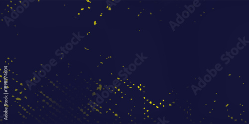 Abstract yellow-blue frame on a dark background. Sporty design in grunge modern simple