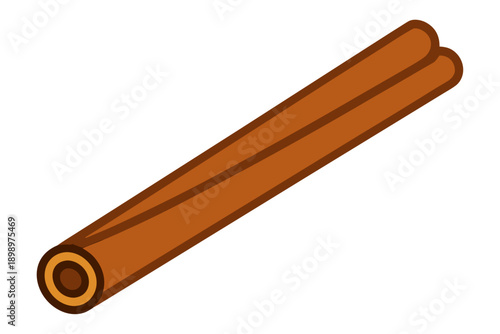 Cinnamon stick illustration on white background spice