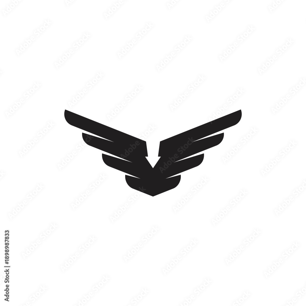 Fototapeta premium abstract eagle arrow silhouette simple wings logo vector