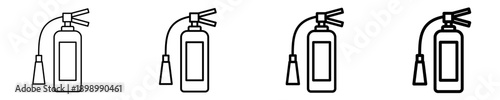 Fire Extinguisher  Icon Set Different Style Collection