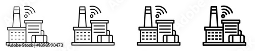 Smart Factory  Icon Set Different Style Collection