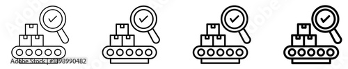 Quality Control Check  Icon Set Different Style Collection