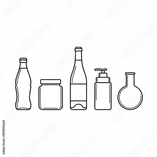 vector illustration of bottles