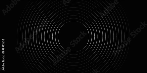 Photos Create a bold look with a centric circle background featuring vector graphics of sound waves