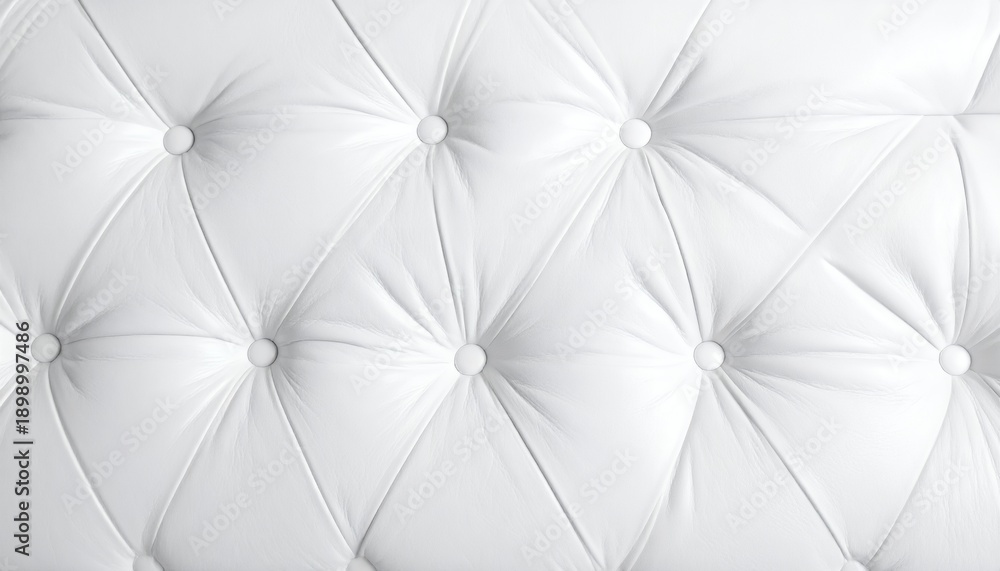 Fototapeta premium Elegant White Tufted Upholstery Texture Background.