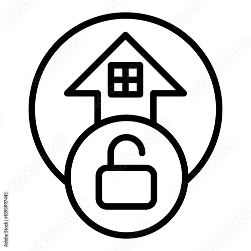 Incident Isolation Icon - Black Outline