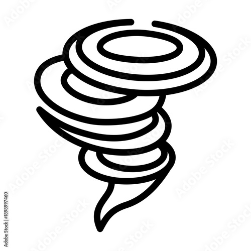 Hurricane Icon - Black Outline