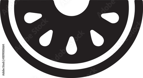 Minimal citrus fruit slice vector icon design for juice, food branding, healthy lifestyle, and summer themes

