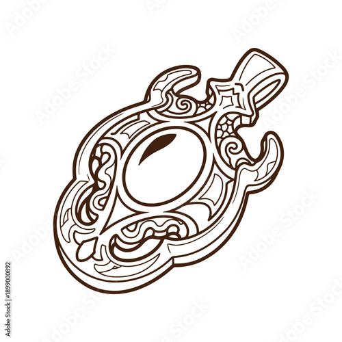  Intricate design of an ancient jewelry piece