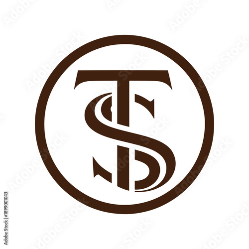  Elegant monogram logo design with circle