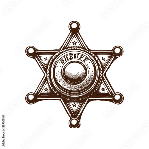  Sheriff badge illustration