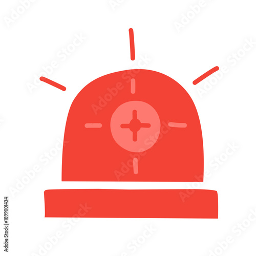 illustration of an ambulance siren on a white background