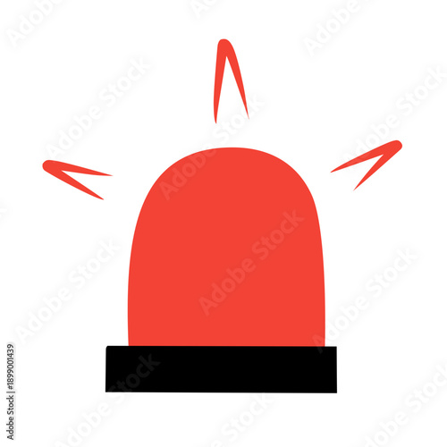 illustration of an ambulance siren on a white background