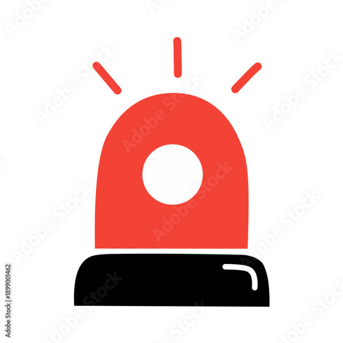 illustration of an ambulance siren on a white background