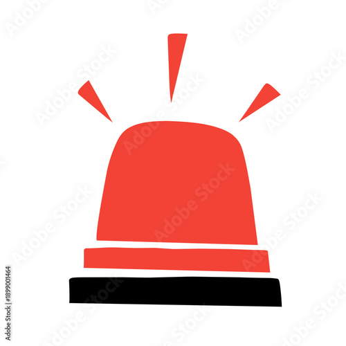 illustration of an ambulance siren on a white background