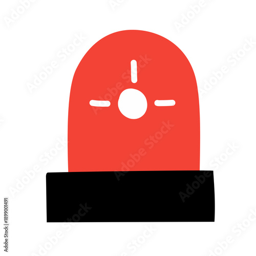 illustration of an ambulance siren on a white background