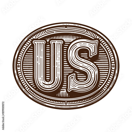  United states logo design with vintage style