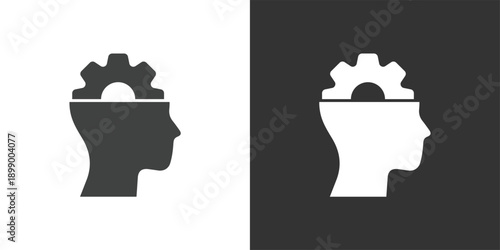 Thinking Process icon. Solid glyph series icon