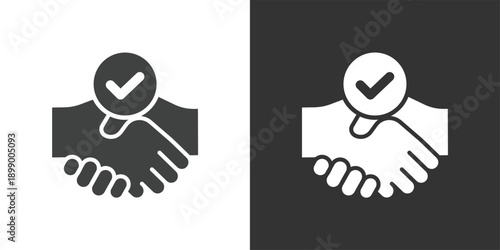 Business Agreement icon. Solid glyph series icon