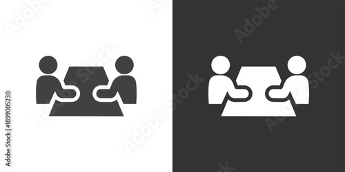 Face-to-Face Meeting icon. Solid glyph series icon