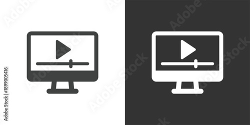 Video Playback icon. Solid glyph series icon