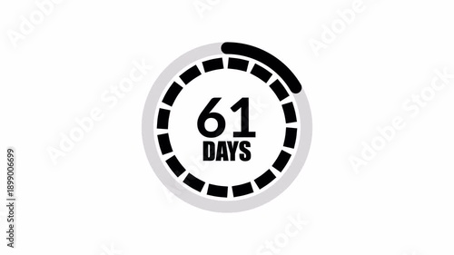 0 to 365 days duration countdown animation combined with 365 days counter for long term challenges