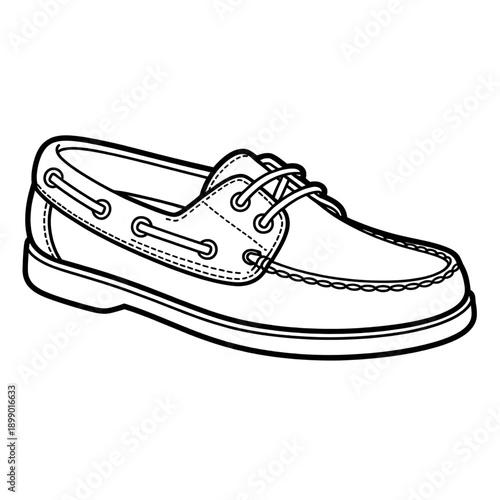  shoe vector illustration coloring page line art