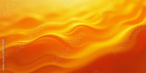 Abstract orange silk texture background with golden waves