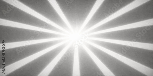 Abstract light burst with rays and metallic texture