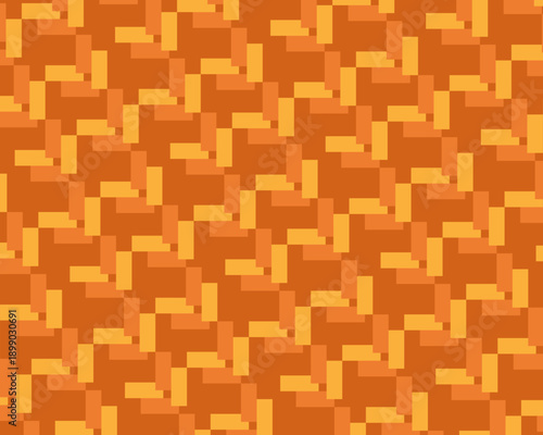 オレンジとイエローの幾何学的な長方形パターン背景素材。暖色系の抽象的なベクターデザインで、秋のイメージや元気で明るいデザインに最適です。シームレスなタイル状のテクスチャは、ウェブサイトの背景、バナー、ラッピング用紙、広告グラフィックなど多目的に使用可能です。