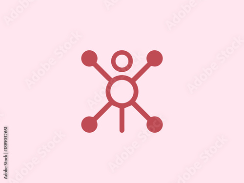 Human Origin Connection Black Silhouette Icon