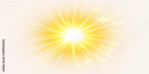Bright abstract sunburst background with rays and glow