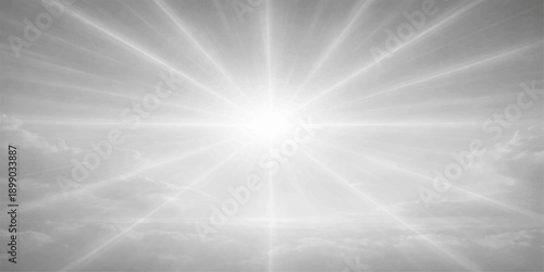 Abstract blue rays of light background with bright glowing energy