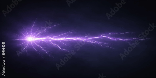 Abstract blue background with lightning and glowing energy lights