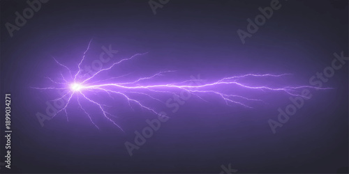 Blue lightning bolt on abstract energy background