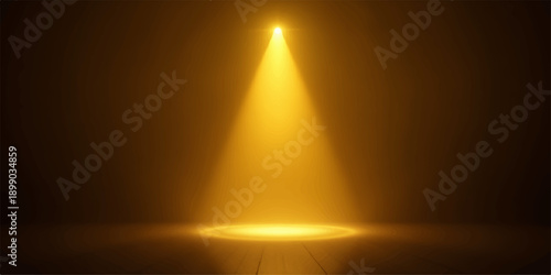 Abstract spotlight on stage with glowing light background