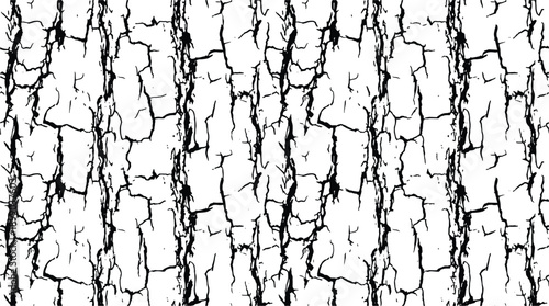 Monochrome bark texture, featuring natural crack details and fissures background.