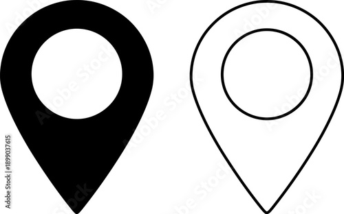 map pointer icon vector