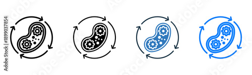 Biological Processing icon multiple style 